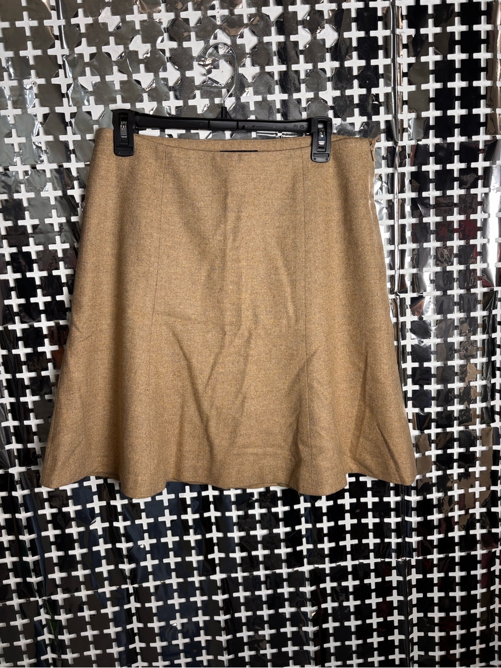 Ralph Lauren Tan A-Line Wool Blend Skirt